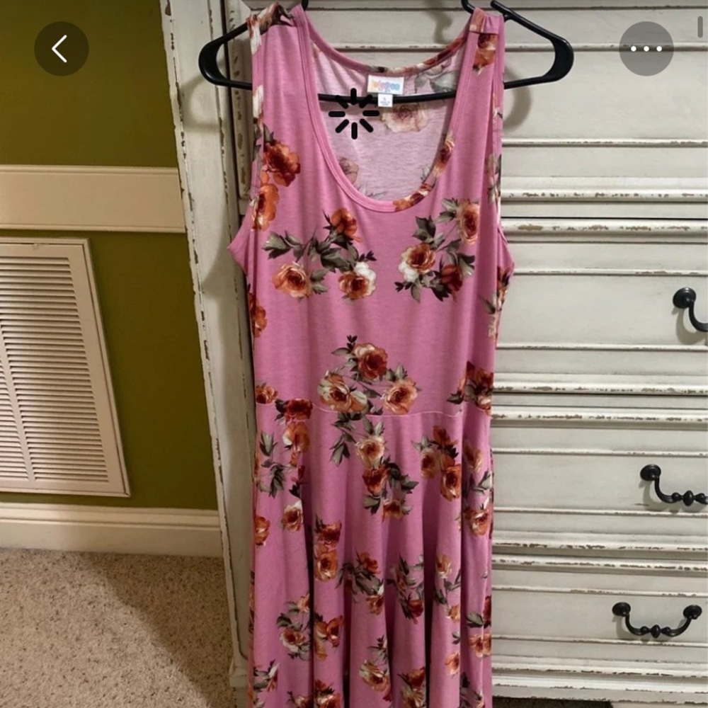 Pink floral lularoe dress